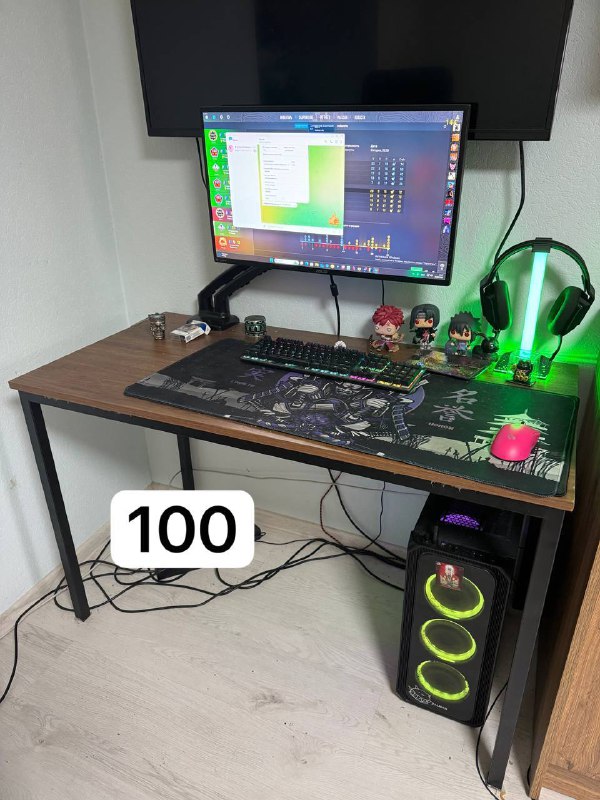 Компьютерные кресла, стол, стелажи, пуфики, тумбу, монстеру 5