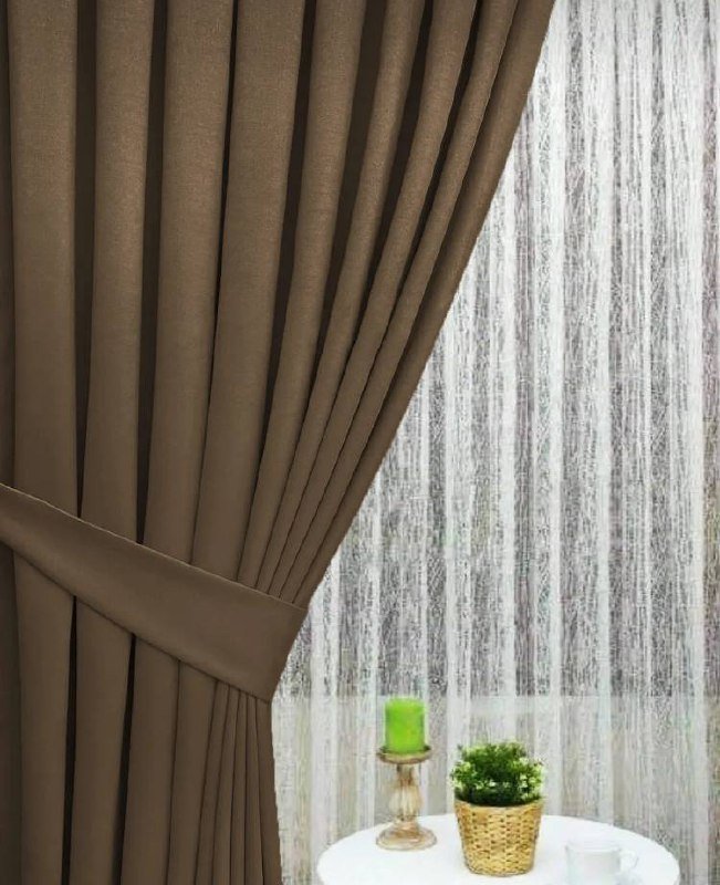 Шторы коричневые 3 шт 160х260 см