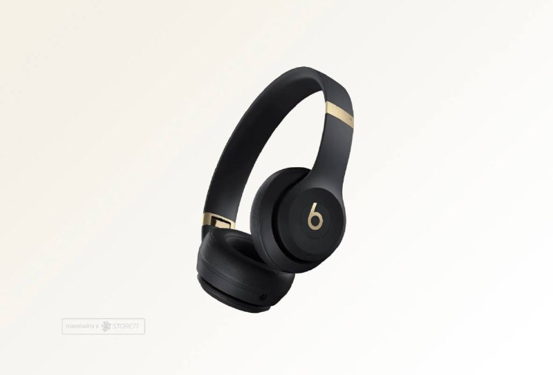 Beats Solo 4 Wireless Headphones Black/Gold 1