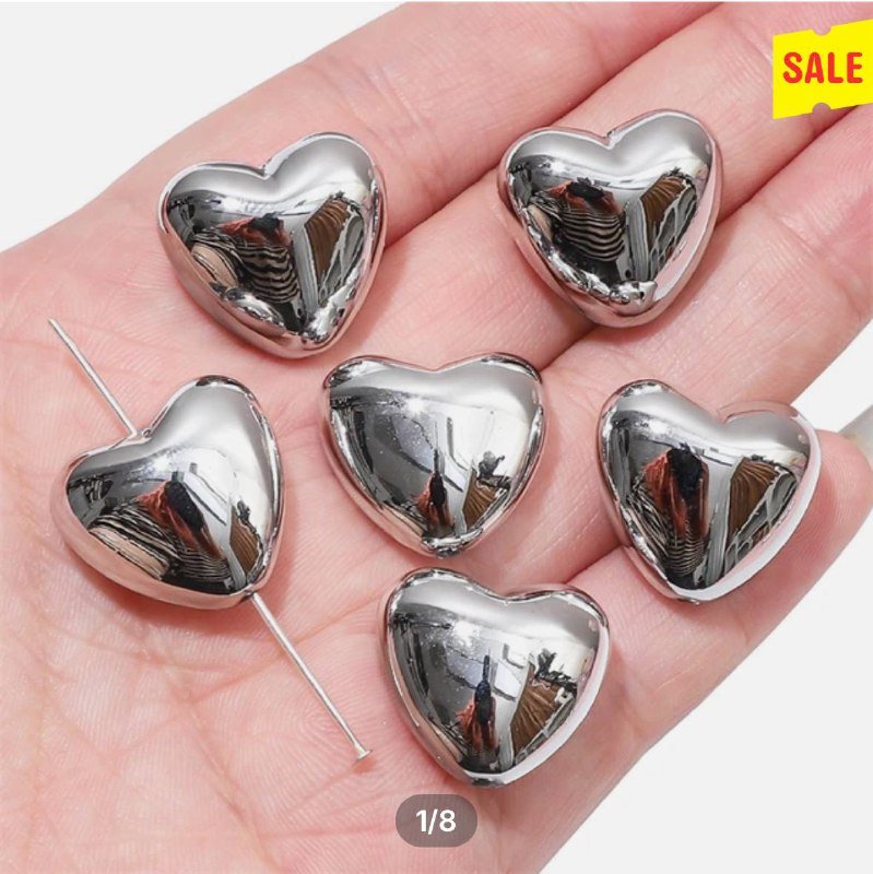 Бусины пуговицы 18x20 мм, 8 штук