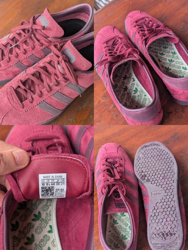 Кроссовки adidas Tobacco Gruen "Collegiate Burgundy" минимальное б/у