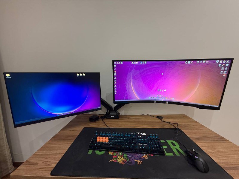 Игровой ПК Ryzen 5 5500, RTX 2080, 32GB RAM, SSD, 2 монитора, стол, клавиатура 3