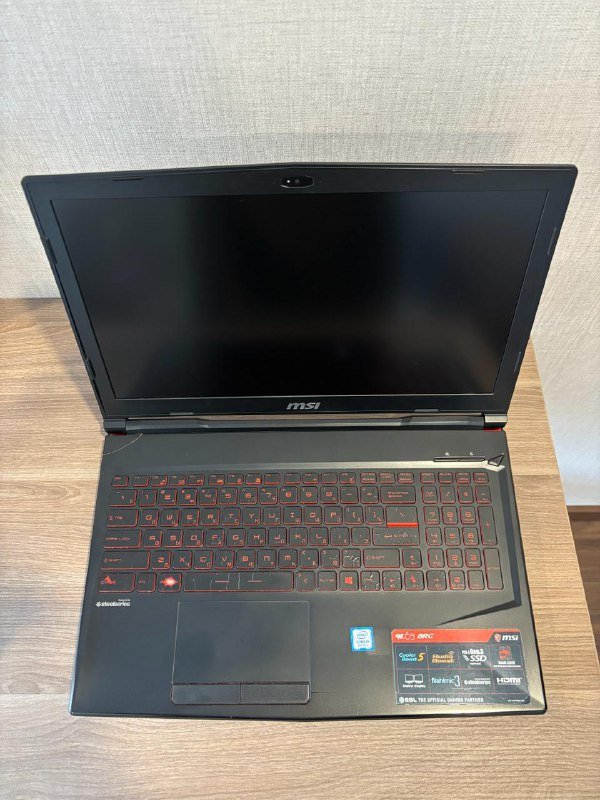 Игровой ноутбук MSI Intel i5, GTX 1050, 32Gb RAM, 240Gb SSD 2