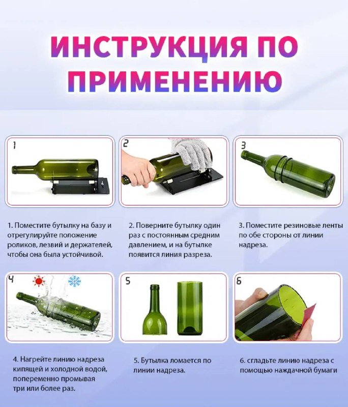 Набор для резки бутылок полный комплект 5