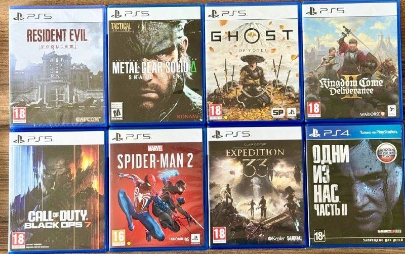 Игры на дисках для PS5 и PS4