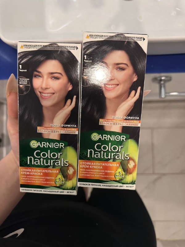 Краска для волос черная 2 шт