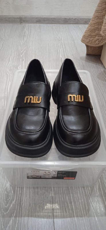 Лоферы женские черные размер 38-38,5 2