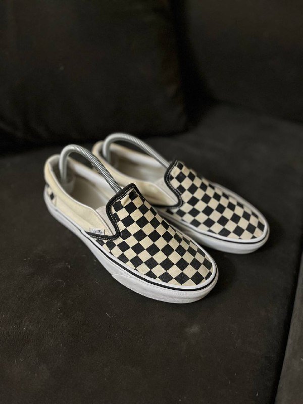 Слипоны Vans черно-белые мужские и женские