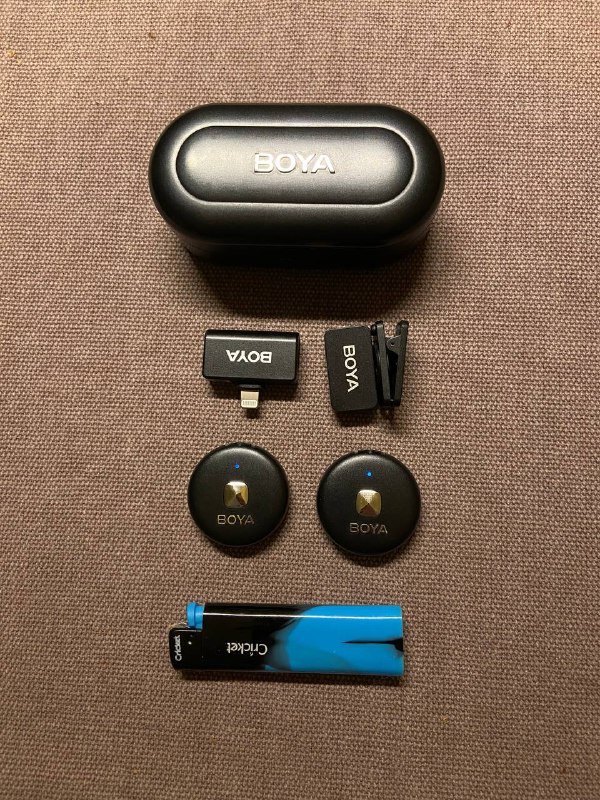 набор петличек BOYA omic cc с приемником lightning