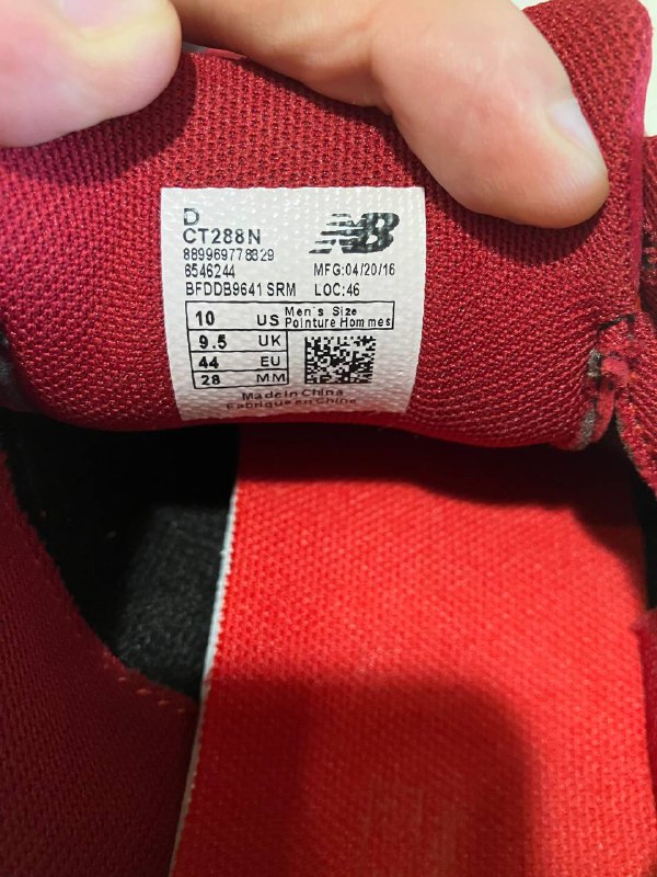 New Balance ct288 красные, размер 44
