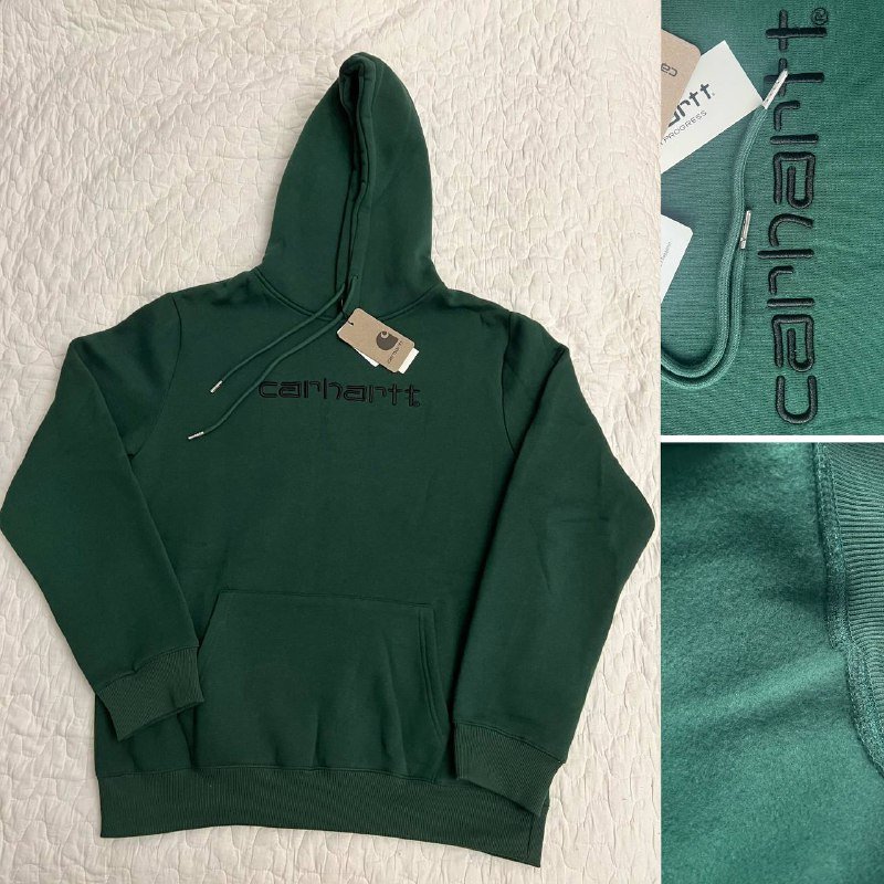 Худи с флисовой подкладкой Carhartt WIP зеленое