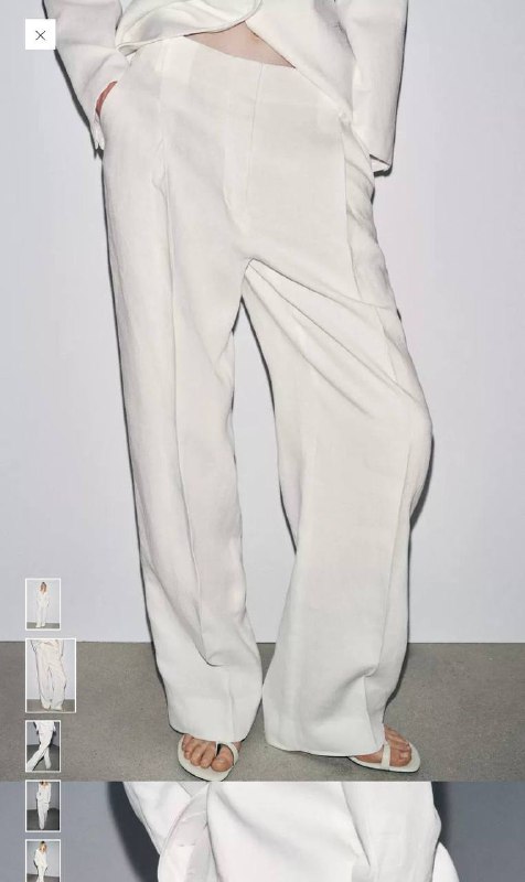 Брюки из пряжи с добавлением льна размер L 2