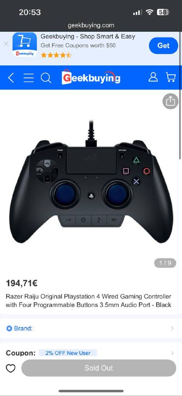 Контроллер для ps4 razer raiju