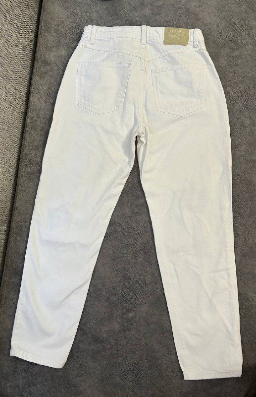 Джинсы MOM fit белые размер S-M 2
