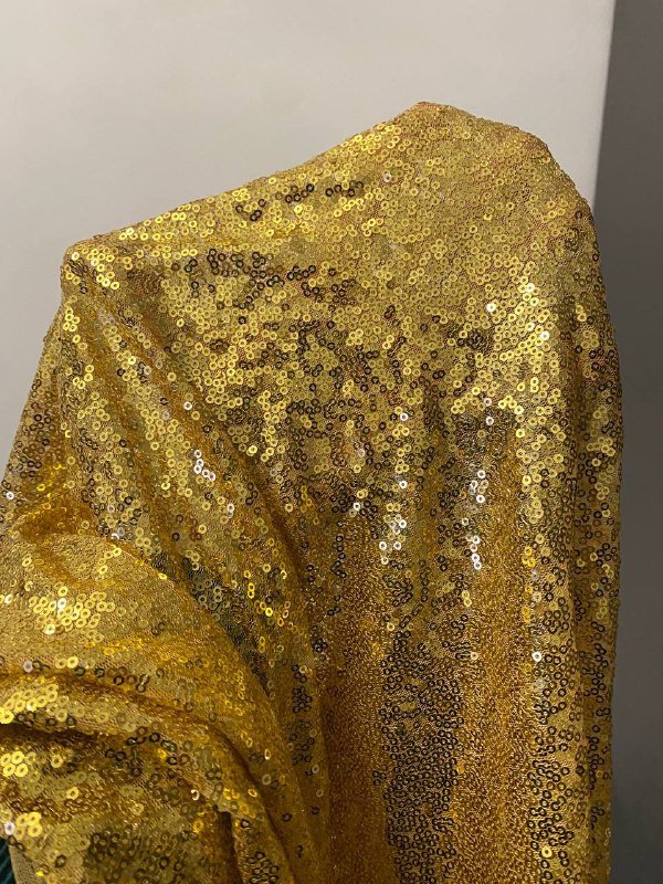 Сетка с пайетками золотыми