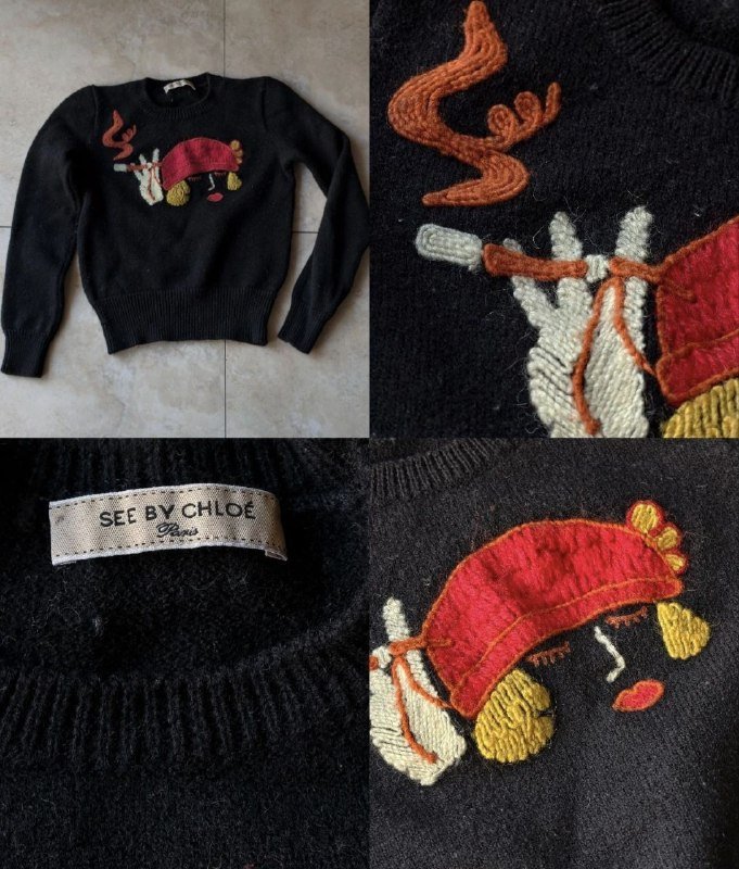 Шерстяной свитер SEE BY CHLOE XS маленький