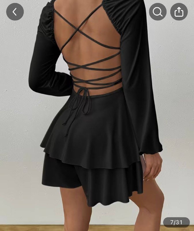 Черное платье с шортиками, размер S 2