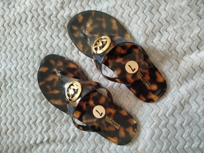 Новые шлепки Michael Kors, леопардовый принт 3