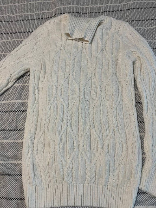 Платье туника, белый свитер, джемпер Massimo Dutti 2