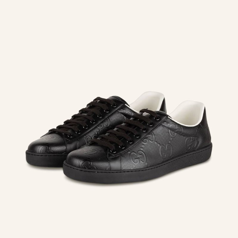Мужские кроссовки Gucci Ace Black GG размер 45 4