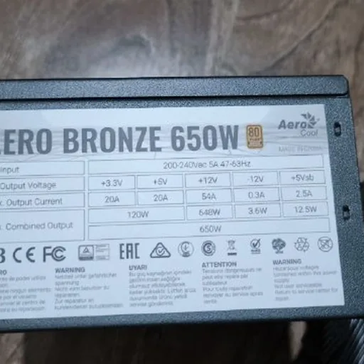 Блок питания Aerocool Aero Bronze 650 W