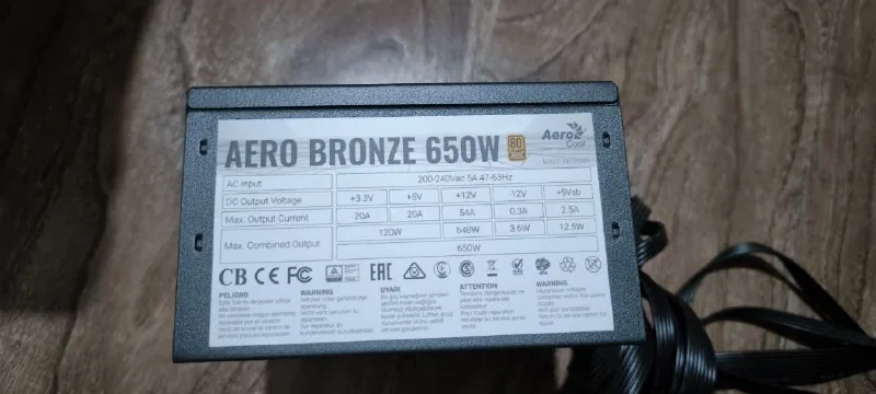 Блок питания Aerocool Aero Bronze 650 W 1