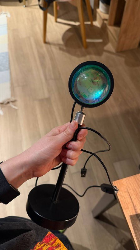 Лампа закат круглая