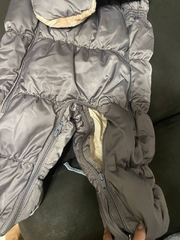 Детский тёплый комбинезон трансформер размер 80 3