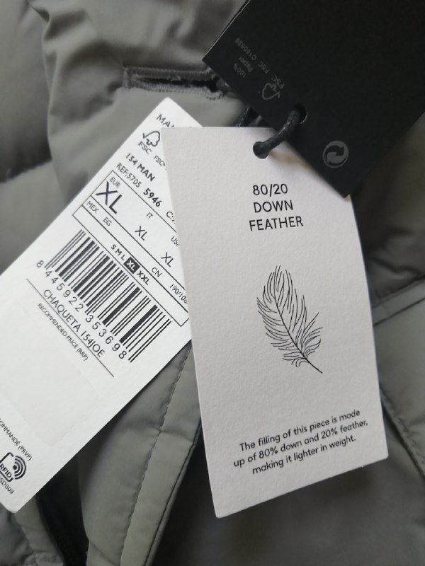 Пуховая куртка-пиджак мужская MANGO Performance XL 7