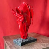 Red Horse Head Sculpture 3