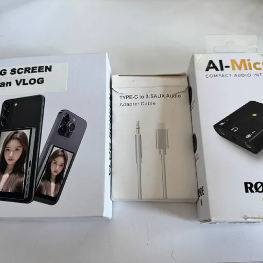 Vlog screen, Type-C to 3.5 AUX cable, AI-Micro