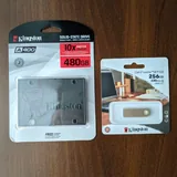 SSD Kingston 480GB, флешка Kingston 256GB 1