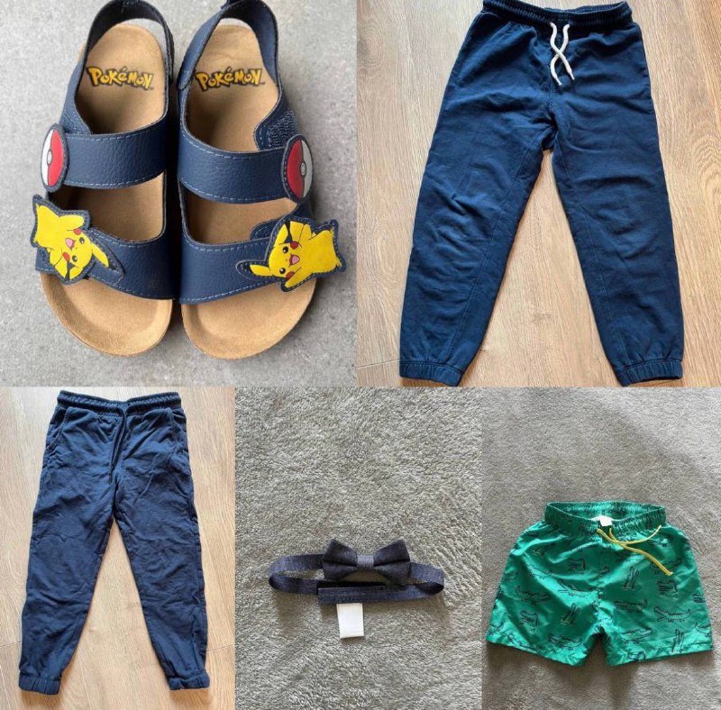 Сандали, спортивные штаны, штаны, бабочка, плавки для детей