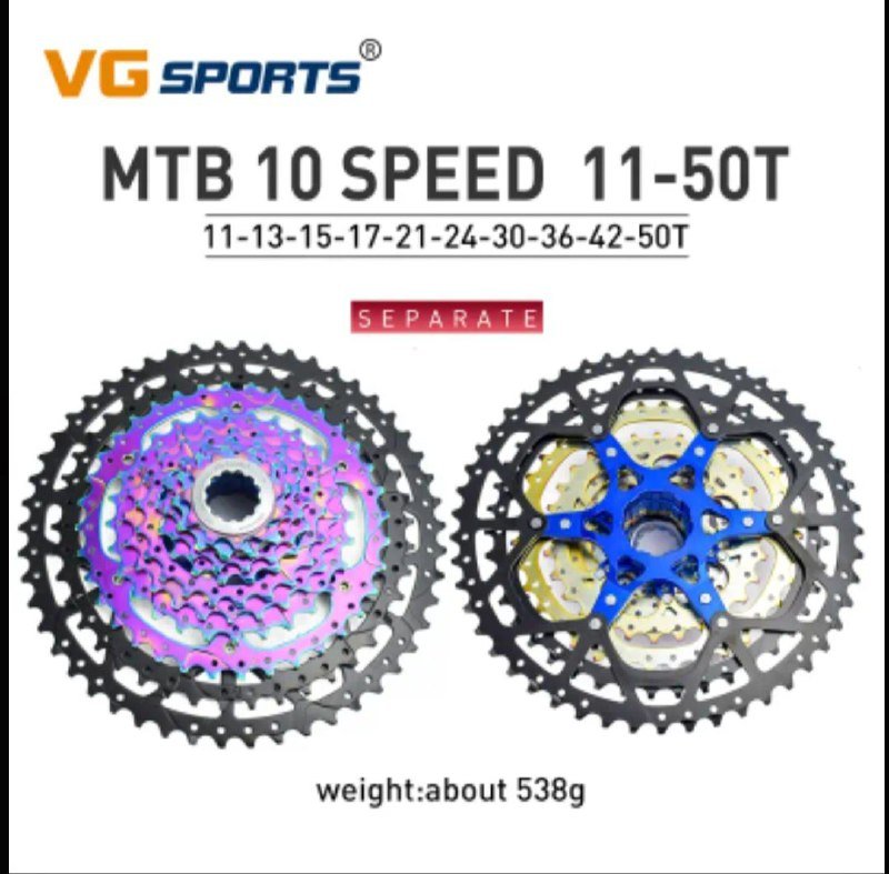 Касета, вынос, передний и задний тормоз велосипеда 2