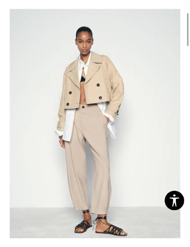 укороченый тренч ZARA 4