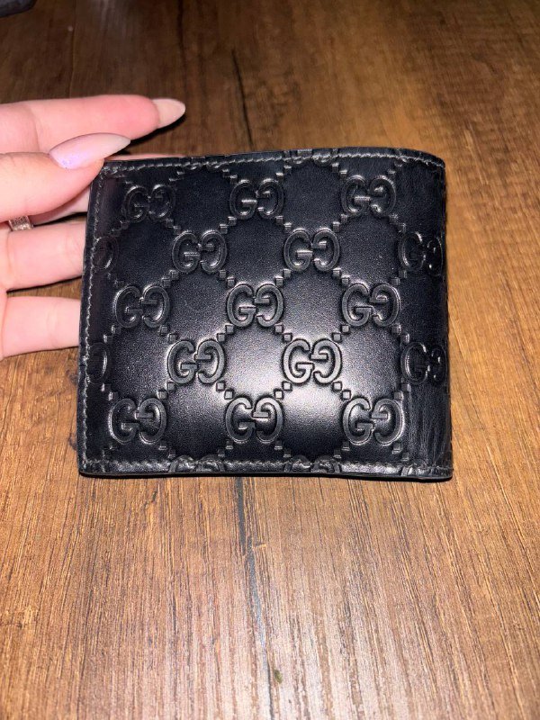 Кожаный кошелек Gucci черный, оригинал 2