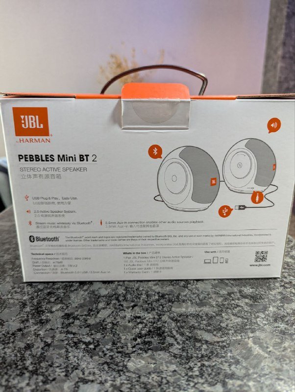 Стерео динамики JBL PEBBLES MINI BT 2 Bluetooth USB 2