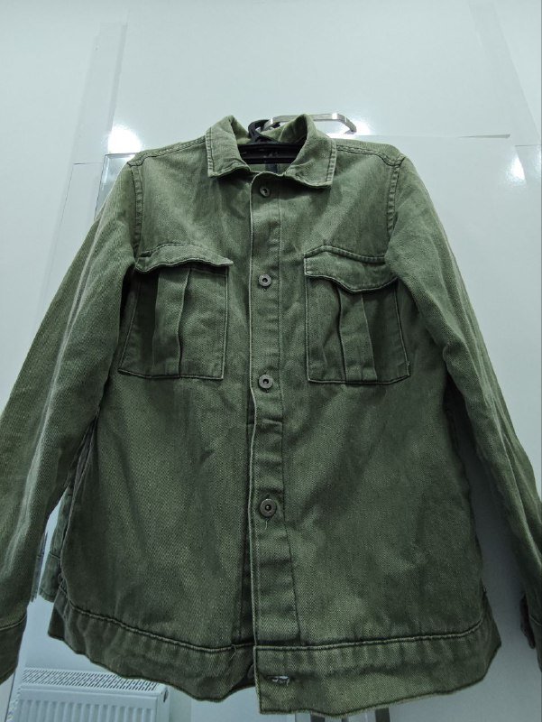 Джинсовая куртка цвета Хаки размер S-М