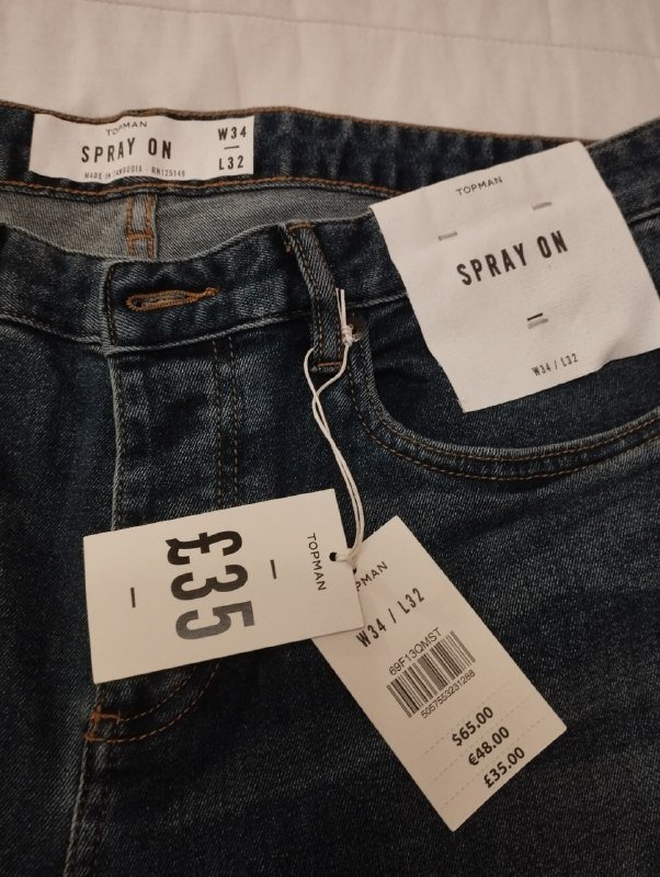 Джинсы мужские Topman 2 пары черные и синие новые 4