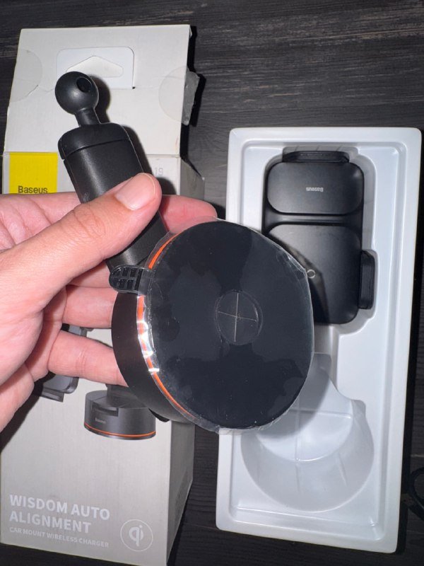 Автомобильный держатель для телефона с беспроводной зарядкой Baseus Wisdom Auto Alignment 3