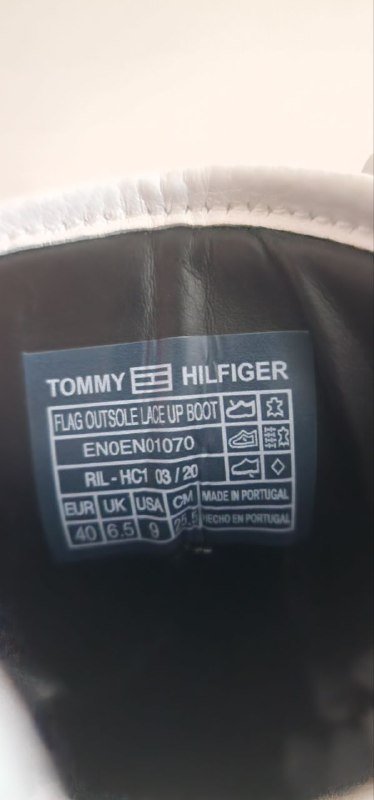 Ботинки Tommy Hilfiger Jeans мужские белые, размер 40 EUR 4