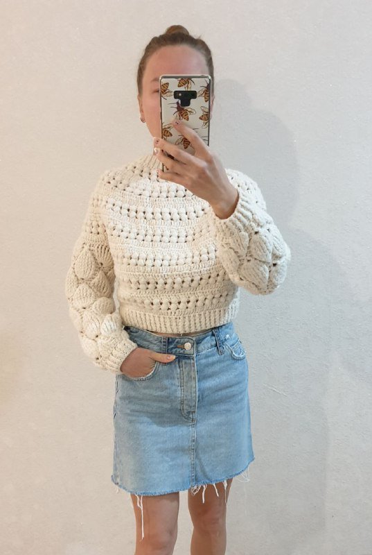 Свитер Инжир, Джинсовая юбка 4