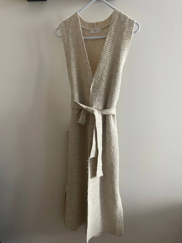 Кардиган Zara, трикотажный жилет MANGO с поясом 2