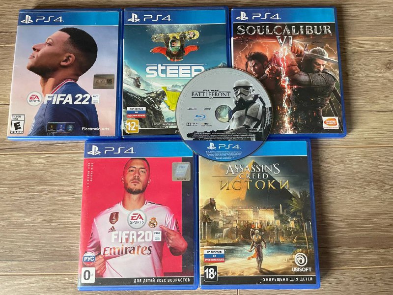 FIFA 22, FIFA 20, Soulcalibur VI, Steep, Assassin's Creed