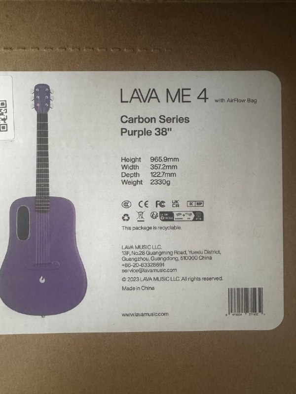 Трансакустическая гитара LAVA ME 4 Carbon 38” с чехлом и зарядкой 3