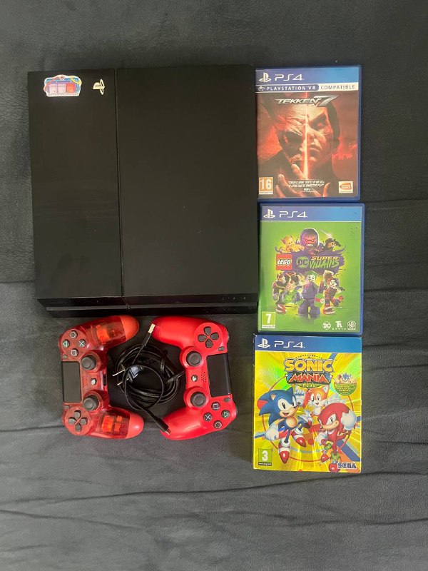 PlayStation 4 Fat 500 Gb, 2 джойстика, 3 игры