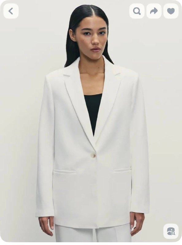 Пиджак Zarina белый 46 размер