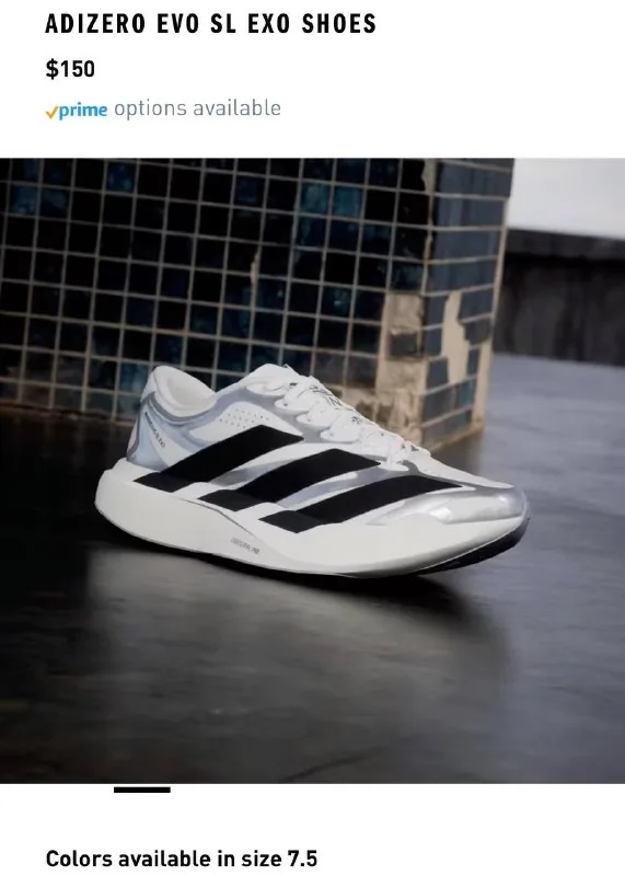 Кроссовки Adidas ADIZERO EVO SL EXO 1