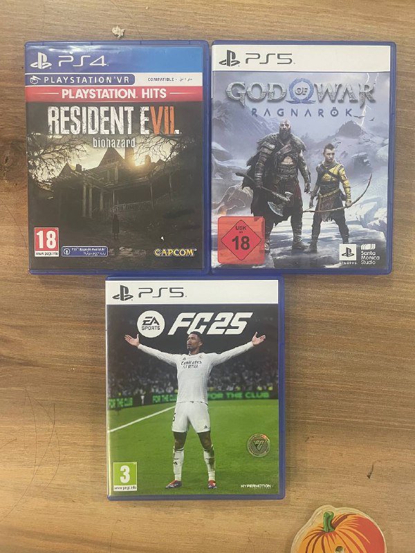 Resident Evil, God of War, FC25 ვიდეო თამაშები