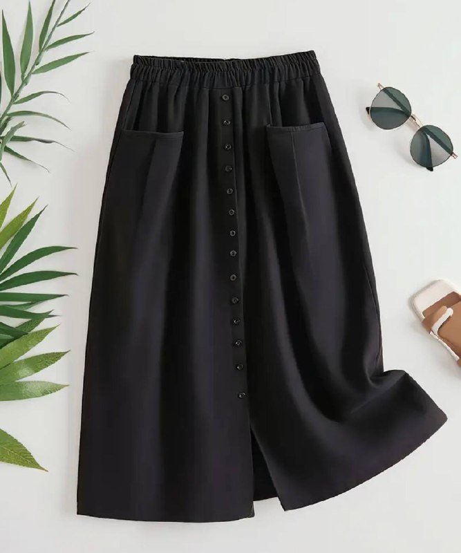 Юбка миди черная размер S